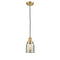 Bell Mini Pendant shown in the Satin Gold finish with a Silver Plated Mercury shade