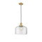 Bell Mini Pendant shown in the Satin Gold finish with a Clear shade