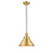 Briarcliff Mini Pendant shown in the Satin Gold finish with a Satin Gold shade