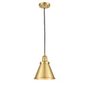 Appalachian Mini Pendant shown in the Satin Gold finish with a Satin Gold shade