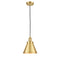 Appalachian Mini Pendant shown in the Satin Gold finish with a Satin Gold shade