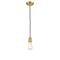 Bare Bulb Mini Pendant shown in the Satin Gold finish