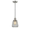 Chatham Mini Pendant shown in the Brushed Satin Nickel finish with a Clear shade