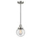 Beacon Mini Pendant shown in the Brushed Satin Nickel finish with a Seedy shade