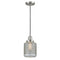 Stanton Mini Pendant shown in the Brushed Satin Nickel finish with a Clear Wire Mesh shade