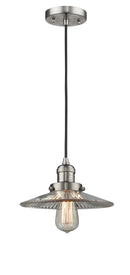 Innovations Lighting Halophane 1-100 watt 10 inch Brushed Satin Nickel Mini Pendant with Halophane glass 201CSNG2