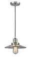 Innovations Lighting Halophane 1-100 watt 10 inch Brushed Satin Nickel Mini Pendant with Halophane glass 201CSNG2