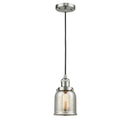 Bell Mini Pendant shown in the Brushed Satin Nickel finish with a Silver Plated Mercury shade