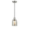 Bell Mini Pendant shown in the Brushed Satin Nickel finish with a Silver Plated Mercury shade