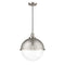 Hampden Pendant shown in the Brushed Satin Nickel finish with a Clear shade