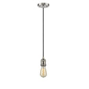 Bare Bulb Mini Pendant shown in the Brushed Satin Nickel finish