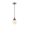 Beacon Mini Pendant shown in the Antique Copper finish with a Matte White shade