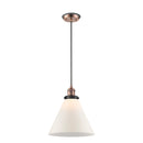 Cone Mini Pendant shown in the Antique Copper finish with a Matte White shade