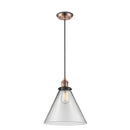 Cone Mini Pendant shown in the Antique Copper finish with a Clear shade