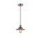 Railroad Mini Pendant shown in the Antique Copper finish with a Antique Copper shade