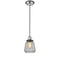 Chatham Mini Pendant shown in the Polished Nickel finish with a Clear shade