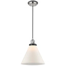 Cone Mini Pendant shown in the Polished Nickel finish with a Matte White shade