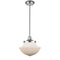 Oxford Mini Pendant shown in the Polished Nickel finish with a Matte White shade