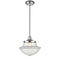 Oxford Mini Pendant shown in the Polished Nickel finish with a Clear shade