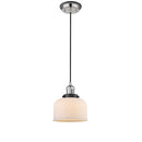 Bell Mini Pendant shown in the Polished Nickel finish with a Matte White shade