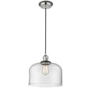 Bell Mini Pendant shown in the Polished Nickel finish with a Clear shade