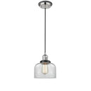 Bell Mini Pendant shown in the Polished Nickel finish with a Clear shade