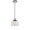 Bell Mini Pendant shown in the Polished Nickel finish with a Clear shade