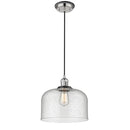 Bell Mini Pendant shown in the Polished Nickel finish with a Seedy shade