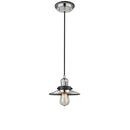 Railroad Mini Pendant shown in the Polished Nickel finish with a Polished Nickel shade