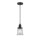 Innovations Lighting Canton 1 Light 6" Mini Pendant with Switch 201CSW-BK-G182S