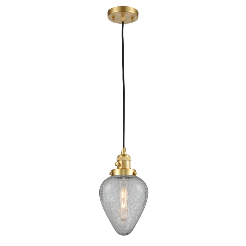 Innovations Lighting Geneseo 1 Light 6.5" Mini Pendant with Switch 201CSW-SG-G165