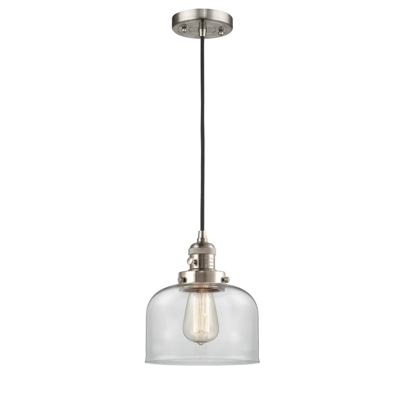 Innovations Lighting Bell 1 Light 8" Mini Pendant with Switch 201CSW-SN-G72