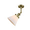 Innovations Lighting Large Cone 1 Light Semi-Flush Mount Part Of The Franklin Restoration Collection 201F-AB-G41-LED