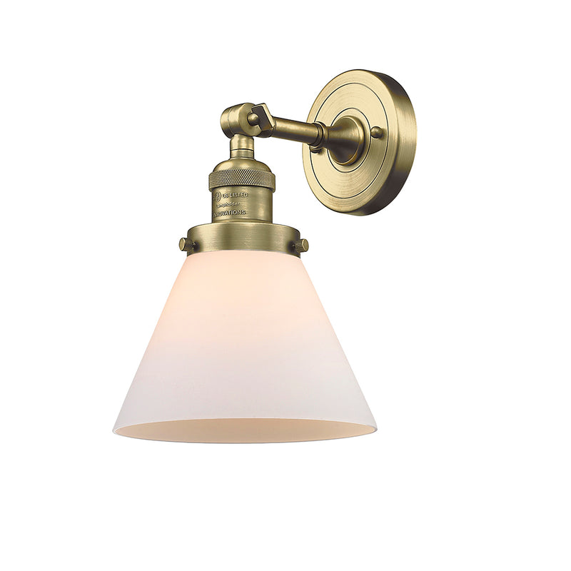 Innovations Lighting Large Cone 1 Light Semi-Flush Mount Part Of The Franklin Restoration Collection 201F-AB-G41