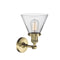 Innovations Lighting Large Cone 1 Light Semi-Flush Mount Part Of The Franklin Restoration Collection 201F-AB-G42-LED