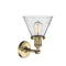 Innovations Lighting Large Cone 1 Light Semi-Flush Mount Part Of The Franklin Restoration Collection 201F-AB-G44-LED