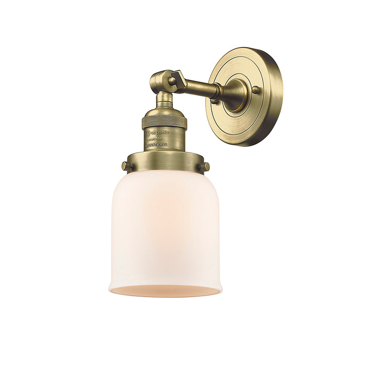 Innovations Lighting Small Bell 1 Light Semi-Flush Mount Part Of The Franklin Restoration Collection 201F-AB-G51-LED