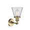 Innovations Lighting Small Cone 1 Light Semi-Flush Mount Part Of The Franklin Restoration Collection 201F-AB-G62-LED