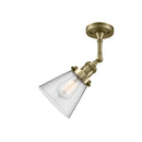 Innovations Lighting Small Cone 1 Light Semi-Flush Mount Part Of The Franklin Restoration Collection 201F-AB-G64