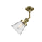 Innovations Lighting Small Cone 1 Light Semi-Flush Mount Part Of The Franklin Restoration Collection 201F-AB-G64