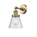 Innovations Lighting Small Cone 1 Light Semi-Flush Mount Part Of The Franklin Restoration Collection 201F-AB-G64-LED