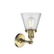 Innovations Lighting Small Cone 1 Light Semi-Flush Mount Part Of The Franklin Restoration Collection 201F-AB-G64-LED