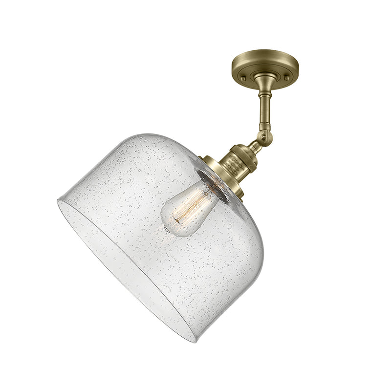 Innovations Lighting X-Large Bell 1 Light Semi-Flush Mount Part Of The Franklin Restoration Collection 201F-AB-G74-L-LED