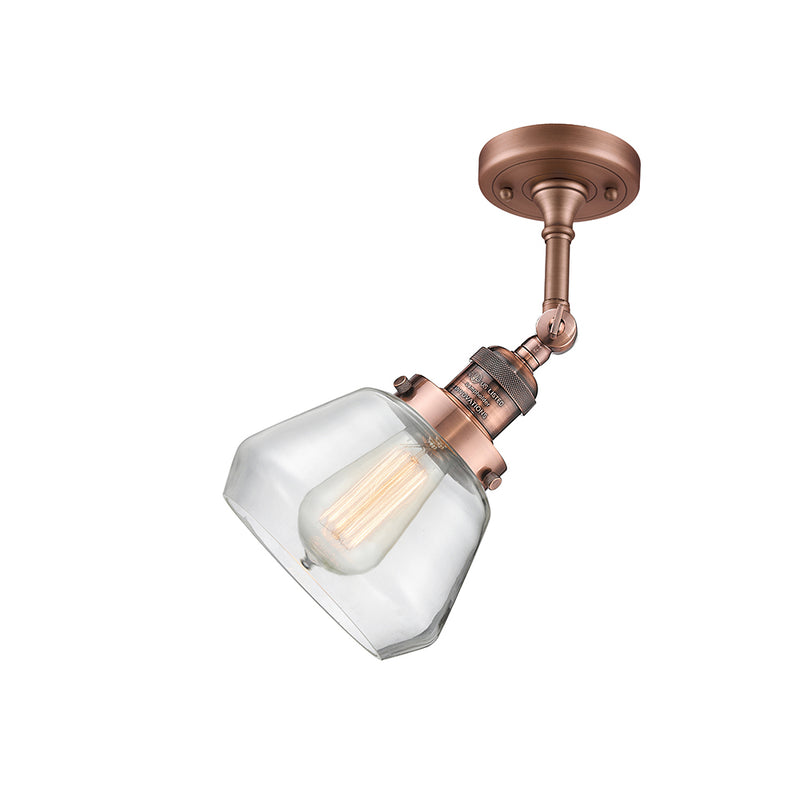 Innovations Lighting Fulton 1 Light Semi-Flush Mount Part Of The Franklin Restoration Collection 201F-AC-G172