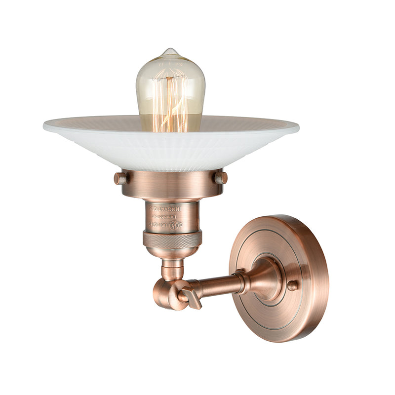 Innovations Lighting Halophane 1 Light Semi-Flush Mount Part Of The Franklin Restoration Collection 201F-AC-G1-LED