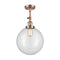 Beacon Semi-Flush Mount shown in the Antique Copper finish with a Clear shade