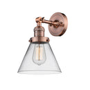 Innovations Lighting Large Cone 1 Light Semi-Flush Mount Part Of The Franklin Restoration Collection 201F-AC-G42-LED