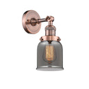 Innovations Lighting Small Bell 1 Light Semi-Flush Mount Part Of The Franklin Restoration Collection 201F-AC-G53-LED