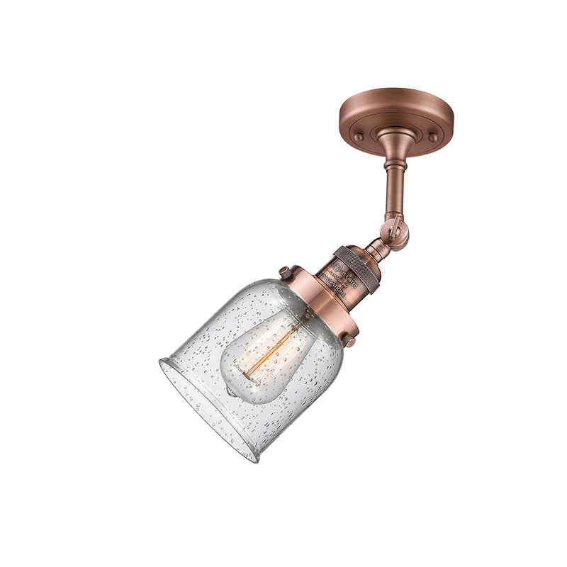 Innovations Lighting Small Bell 1 Light Semi-Flush Mount Part Of The Franklin Restoration Collection 201F-AC-G54