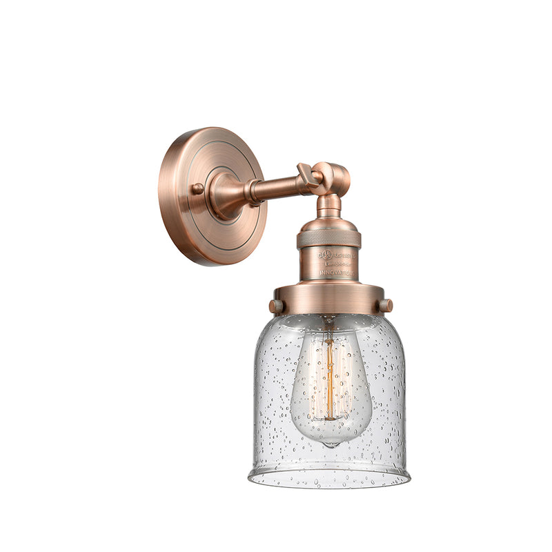 Innovations Lighting Small Bell 1 Light Semi-Flush Mount Part Of The Franklin Restoration Collection 201F-AC-G54-LED